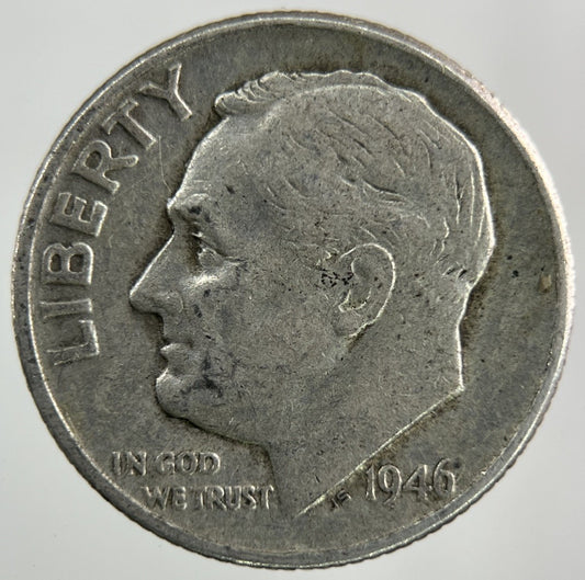 1946 US USA Roosevelt Dime Silver Coin | Collectable Grade