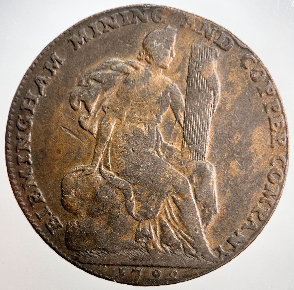 1792 Birmingham Mining & Copper Company Coin Token | Collectable Grade