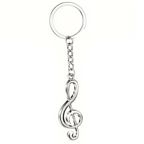 Mini Metal Music Note Keyring Premium Keychain Gift UK
