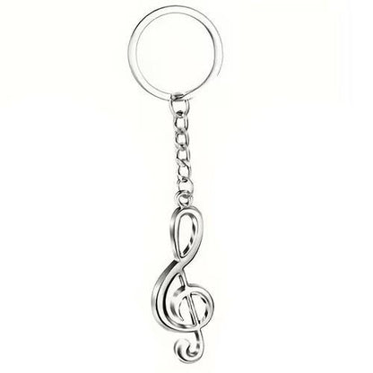 Mini Metal Music Note Keyring Premium Keychain Gift UK