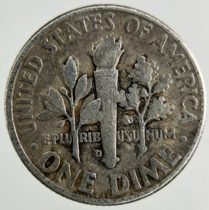 1960 - D US USA Roosevelt Dime Silver Coin | Collectable Grade