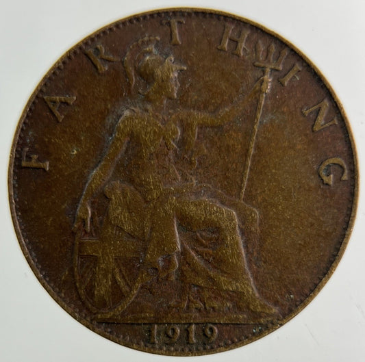 1919 George V Farthing Coin | Collectable Grade