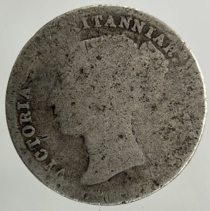 British Victoria Threepence Silver Coin | Worn Grade