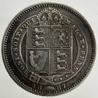 1887 Victoria Shilling Silver Coin | Fine Collectable Grade