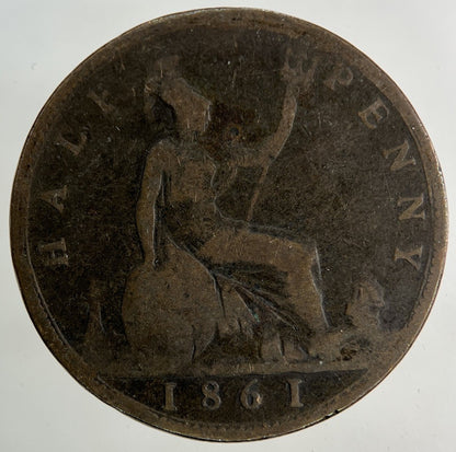 1861 Victoria Half - Penny Coin | Collectable Grade