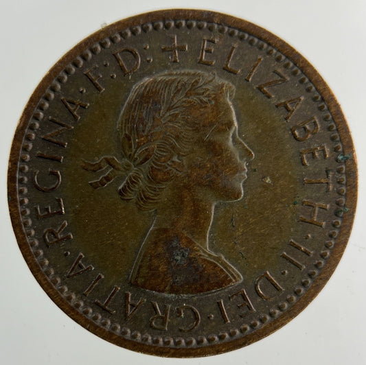 1954 Elizabeth II 2nd Wren Farthing Coin | Fine Collectable Grade
