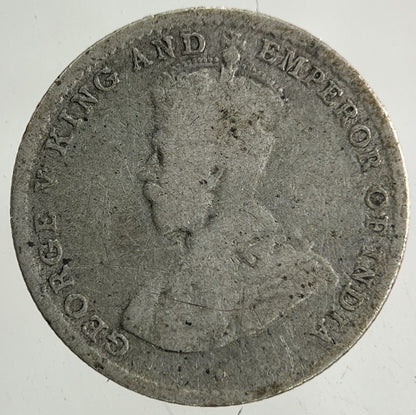 1913 Ceylon 10 Cents Silver Coin | Fair Grade