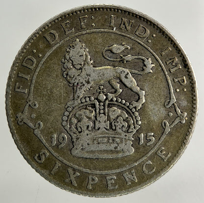 1915 George V Sixpence Silver Coin | Fine Collectable Grade