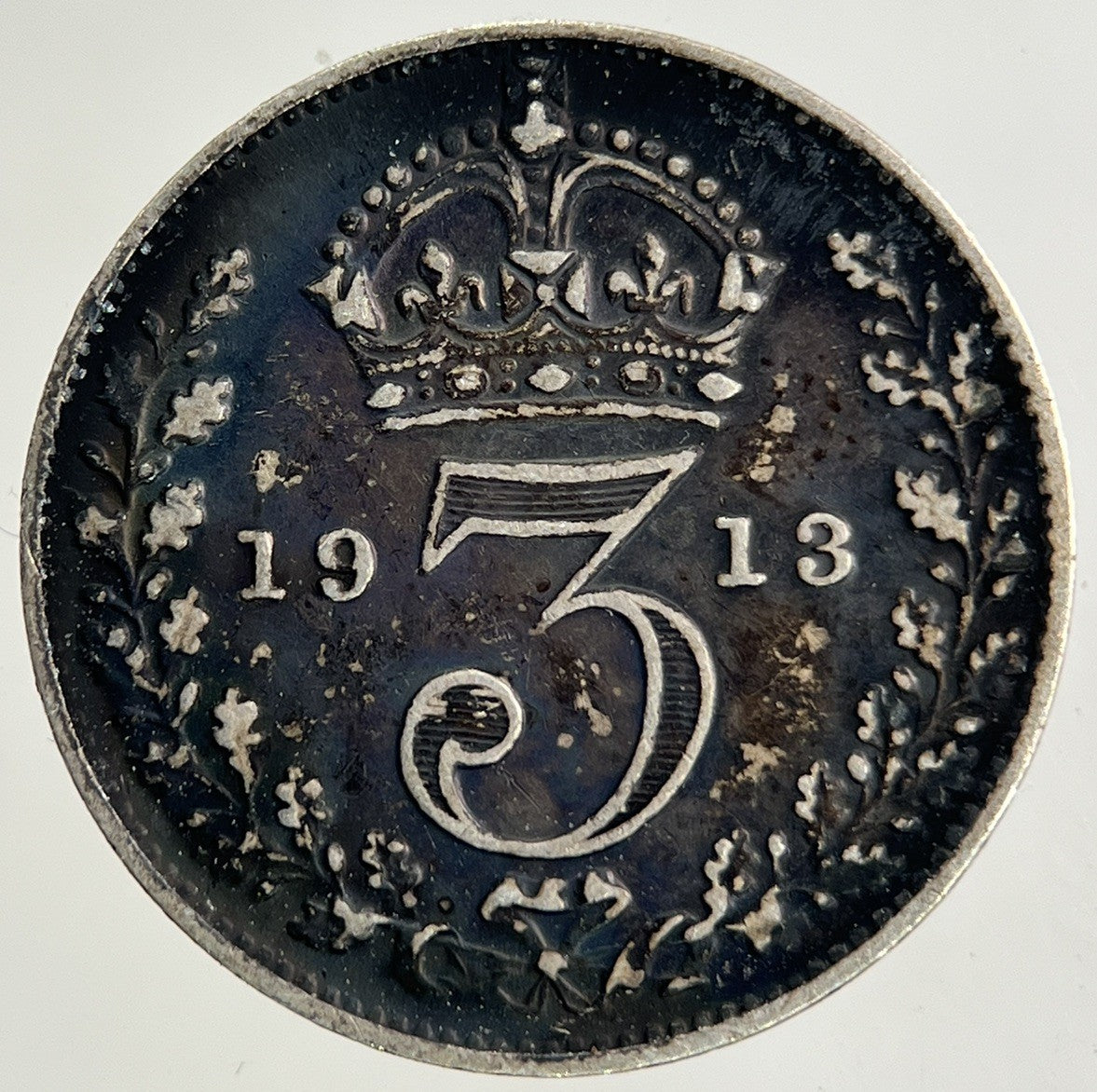 1913 George V Threepence Silver Coin | Very High Grade