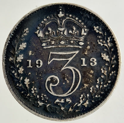 1913 George V Threepence Silver Coin | Very High Grade