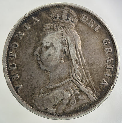 1887 Victoria Half - Crown Silver Coin | Fine Collectable Grade