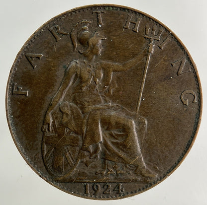 1924 George V Farthing Coin | Fine Collectable Grade