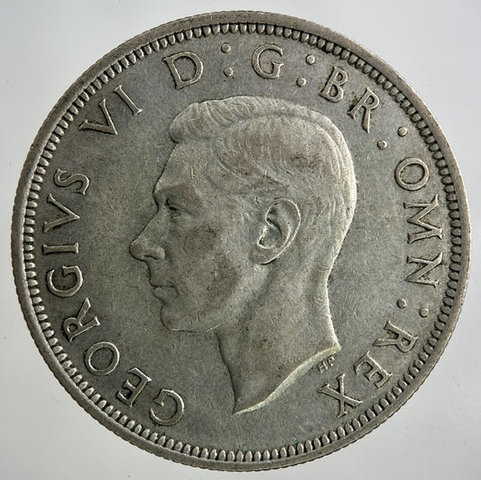1945 George VI Half - Crown Silver Coin | Fine Collectable Grade