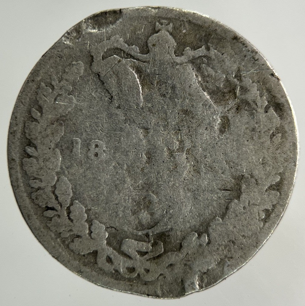 British Victoria Threepence Silver Coin | Worn Grade