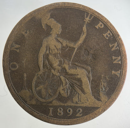 1892 Victoria One Penny Coin | Collectable Grade