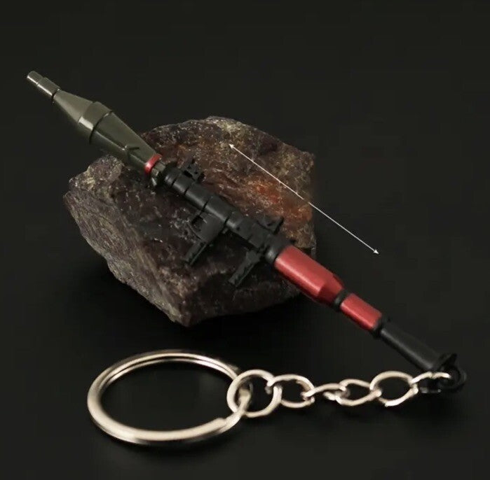 Mini RPG Army Bazooka Rocket Launcher Shaped Keyring Premium Keychain Gift UK