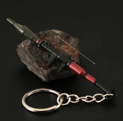 Mini RPG Army Bazooka Rocket Launcher Shaped Keyring Premium Keychain Gift UK