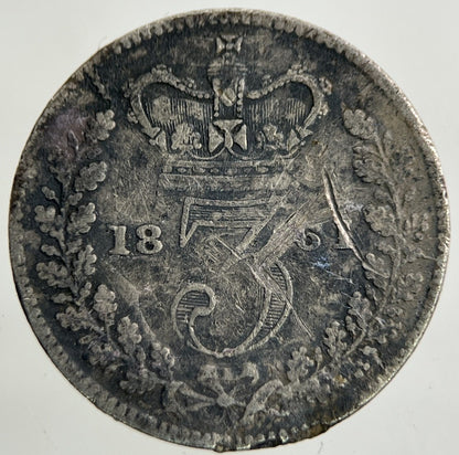 1861 Victoria Threepence Silver Coin | Collectable Grade