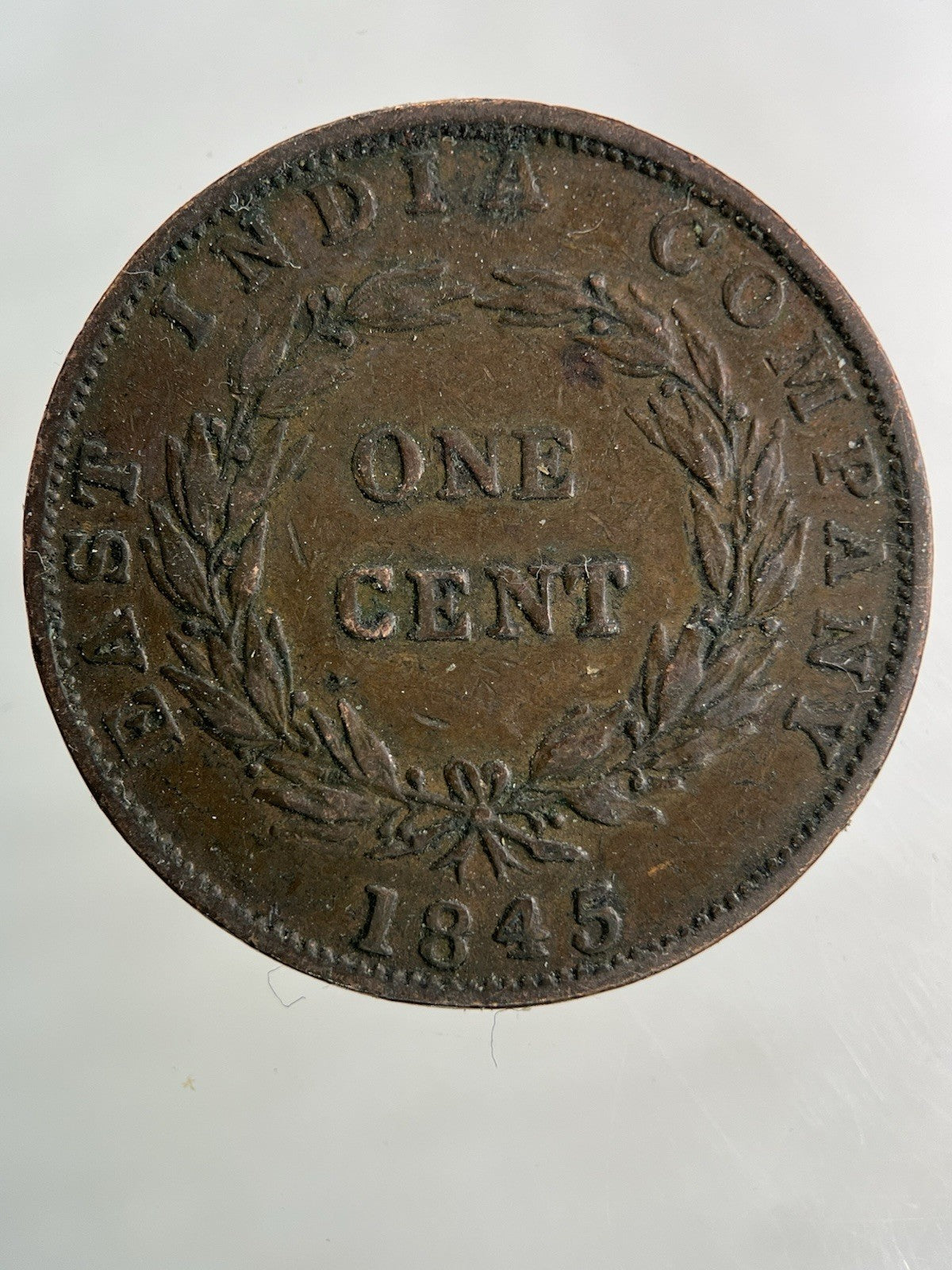 1845 East India Company One Cent Coin | Fine Collectable Grade