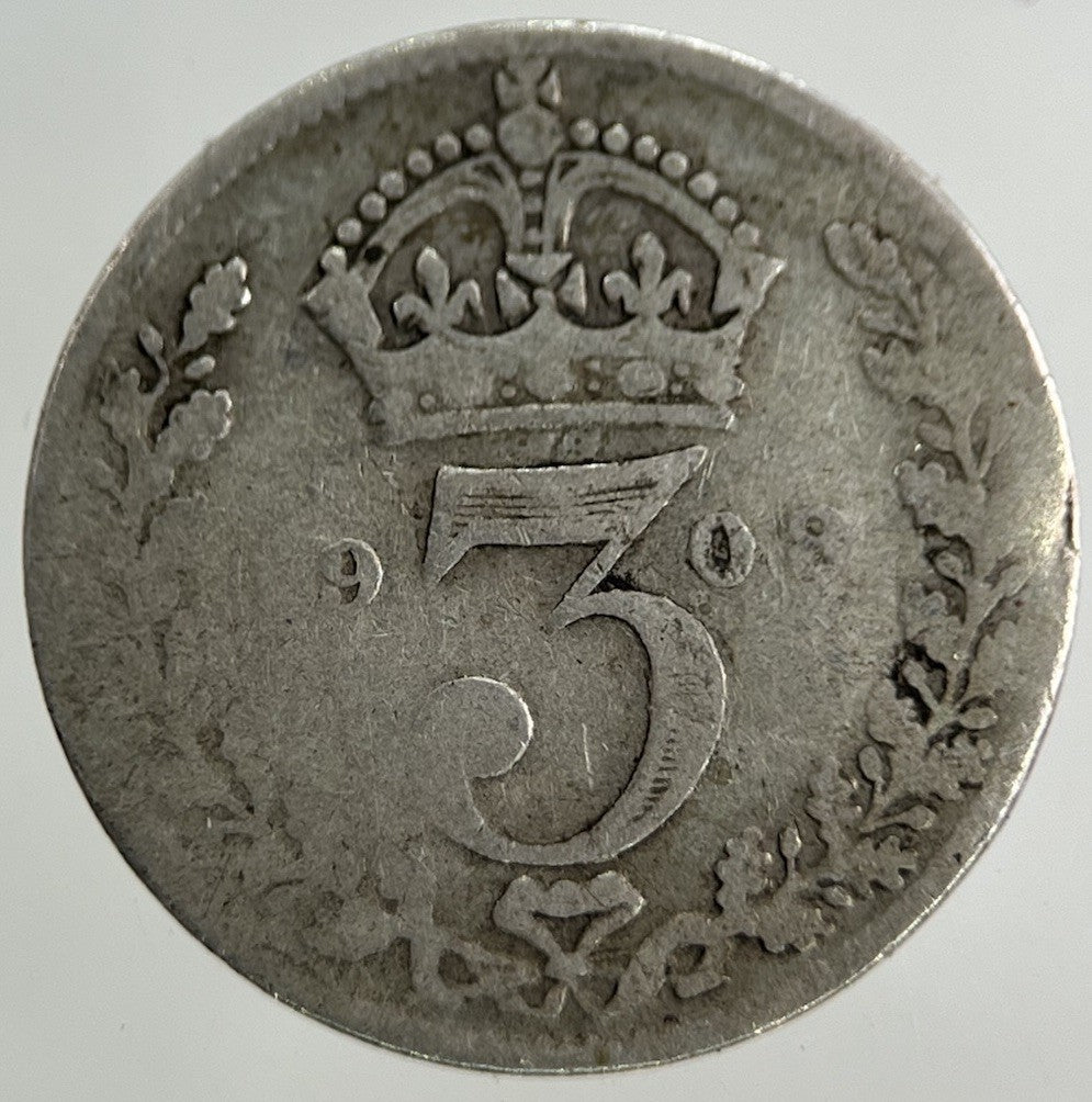 1908 Edward VII Threepence Silver Coin | Collectable Grade