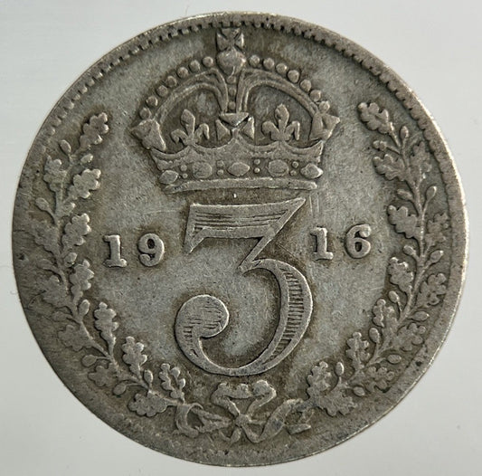 1916 George V Threepence Silver Coin | Collectable Grade