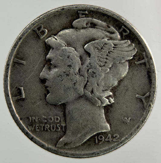 1942 US USA Mercury Dime Silver Coin | Collectable Grade