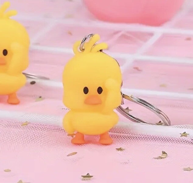 Mini Yellow Rubber Duck Keyring Premium Keychain Gift UK