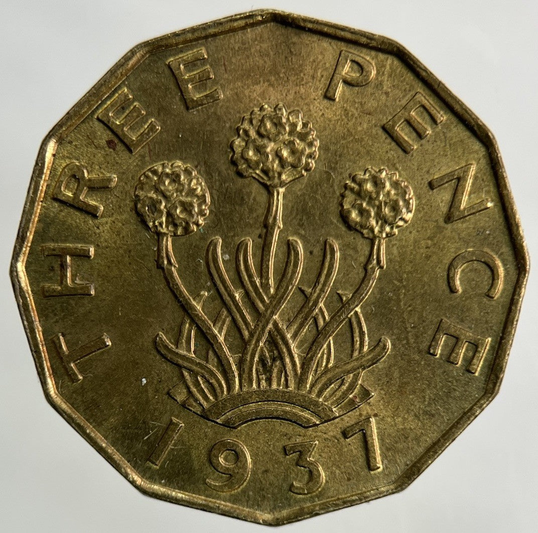 1937 George VI Threepence Coin | Very Fine Grade