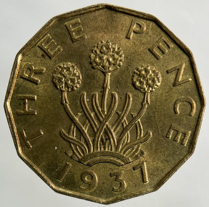 1937 George VI Threepence Coin | Very Fine Grade