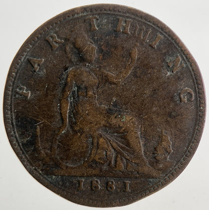 1881 Victoria Farthing Coin | Fine Collectable Grade | a9386