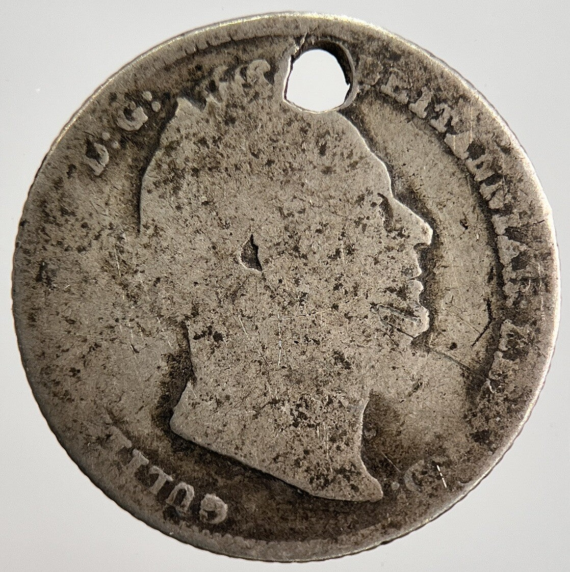 British William IV Six - Pence Silver Coin | Worn Grade | a2475