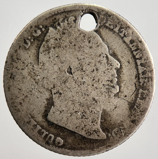 British William IV Six - Pence Silver Coin | Worn Grade | a2475