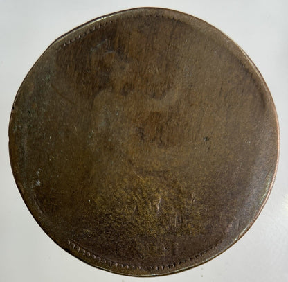1861 Victoria One Penny Coin | Worn Grade