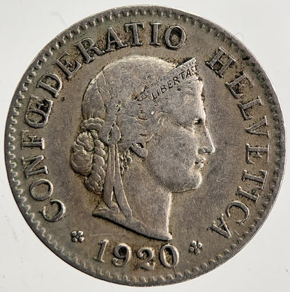 1920 Switzerland Swiss 5 Rappen Coin | Fine Collectable Grade