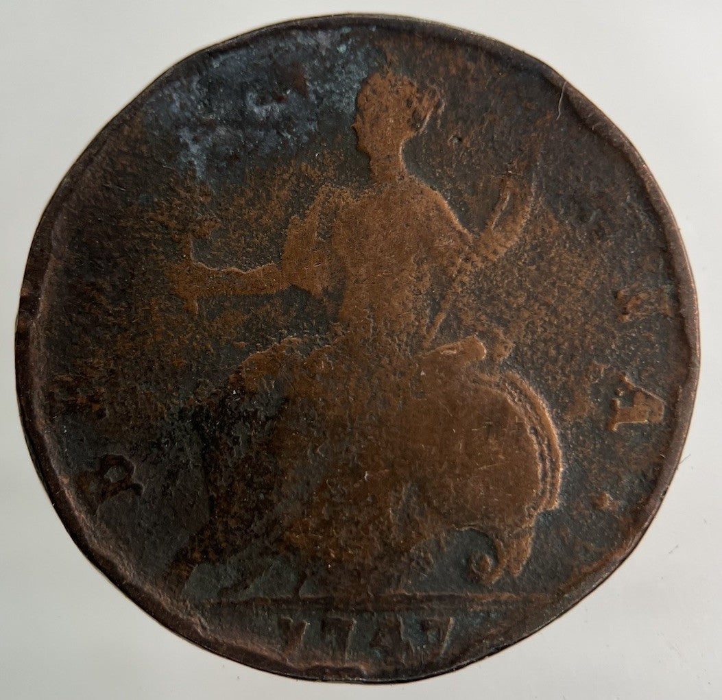 1747 George II 2nd Half - Penny Coin | Collectable Grade