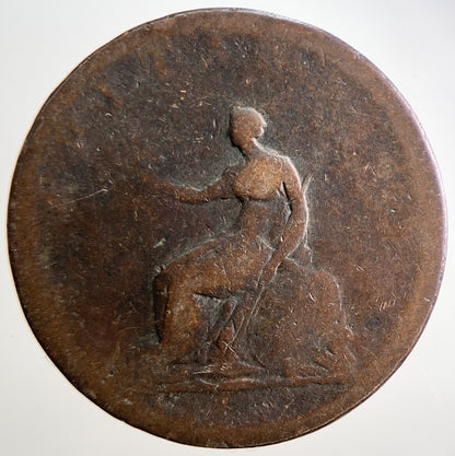 1807 George 3rd III Half - Penny British Coin | Worn Grade | a3129