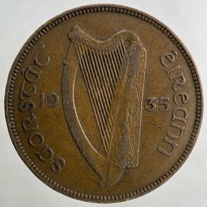 1935 Irish One Penny Coin | Collectable Grade