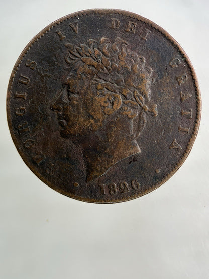 1826 George IV Half - Penny Coin | Fine Collectable Grade