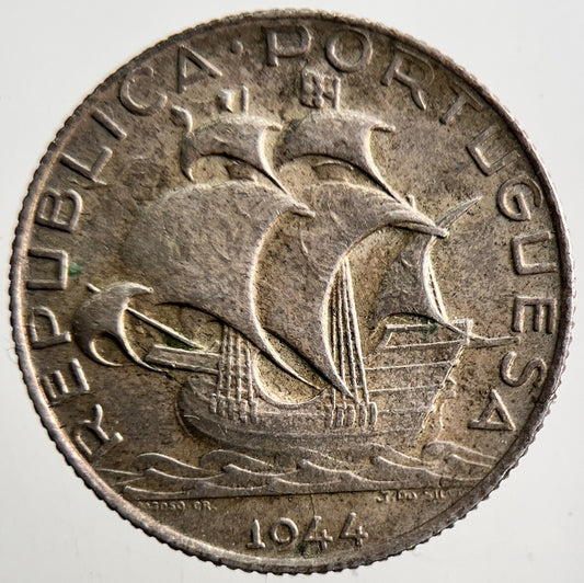 1944 Portugal 2.5 2 - 1/2 Escudos Silver Coin | Fine Collectable Grade | a3617