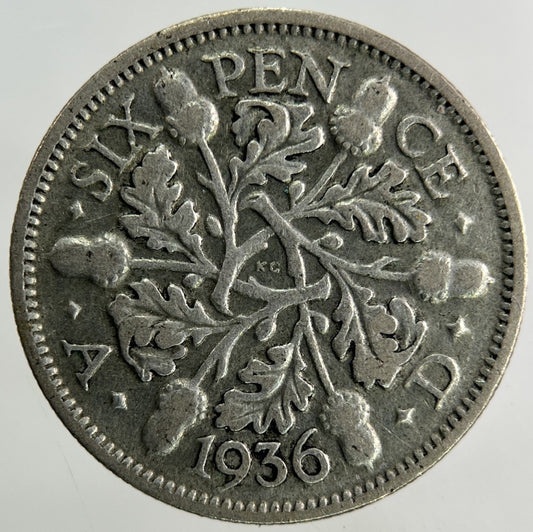 1936 George V Sixpence Silver Coin | Collectable Grade