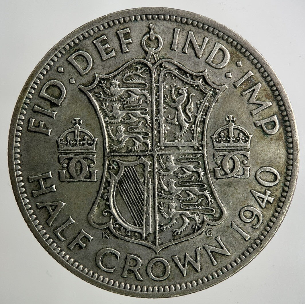 1940 George VI Half - Crown Silver Coin | Fine Collectable Grade