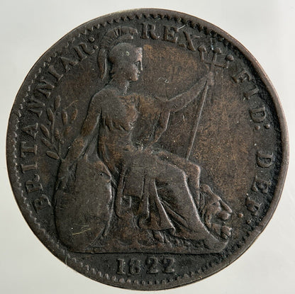 1822 George IV Farthing Coin | Fine Collectable Grade