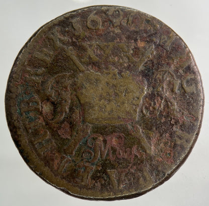 1690 Irish Ireland Gun Money Half - Crown Coin | Collectable Grade