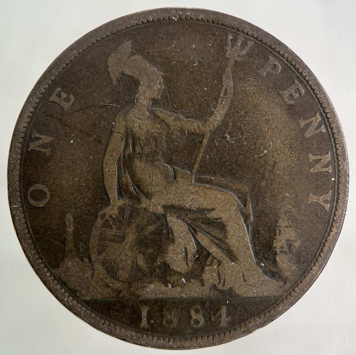 1884 Victoria One Penny Coin | Collectable Grade