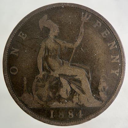 1884 Victoria One Penny Coin | Collectable Grade