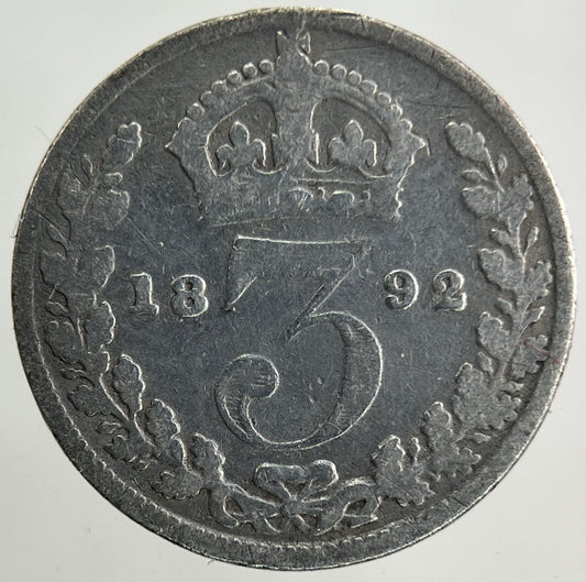 1892 Victoria Threepence Silver Coin | Collectable Grade