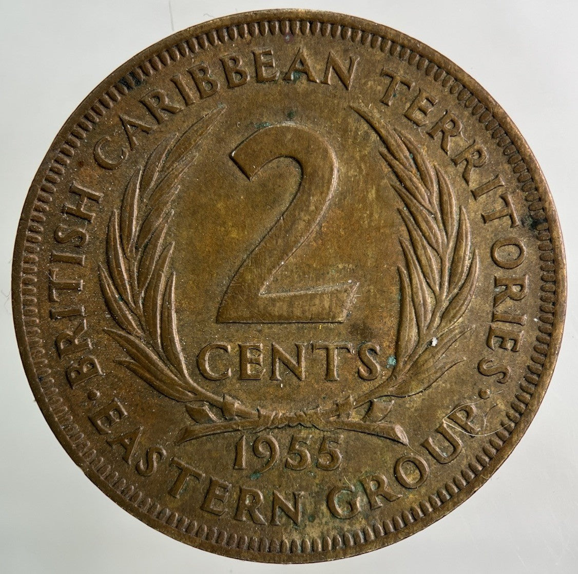 1955 British Caribbean Territories 2 Cents Coin | Fine Collectable Grade