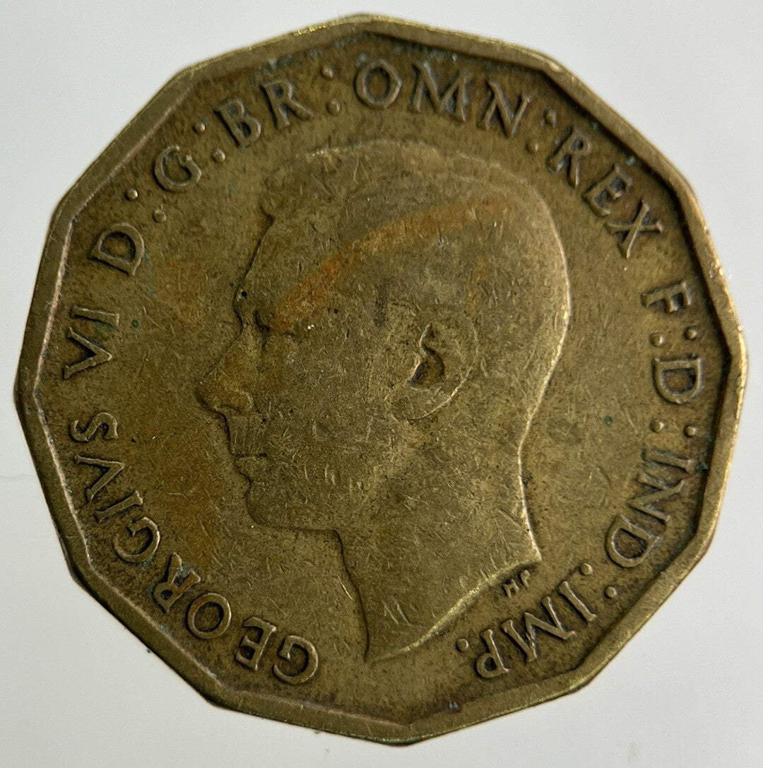 1937 George VI Brass Threepence Coin | Fine Collectable Grade