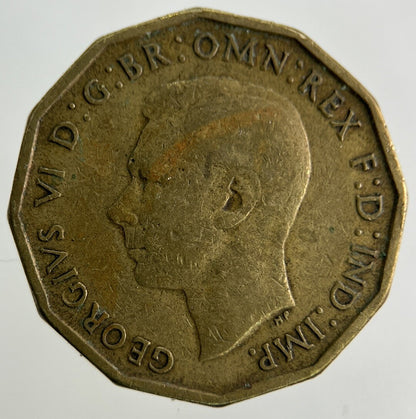 1937 George VI Brass Threepence Coin | Fine Collectable Grade