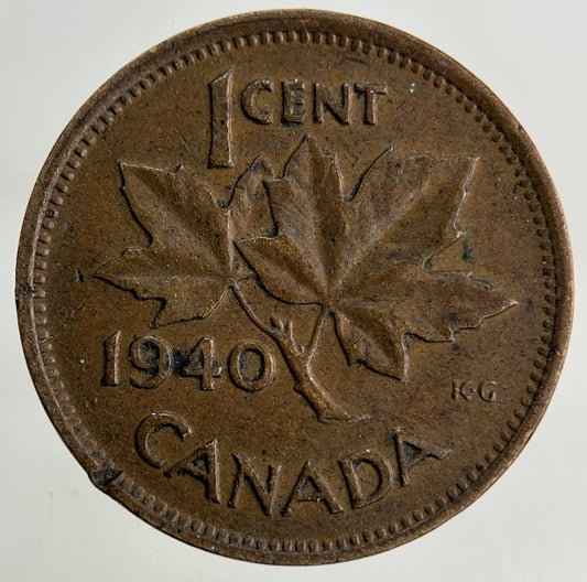 1940 Canada One Cent Coin | Fine Collectable Grade